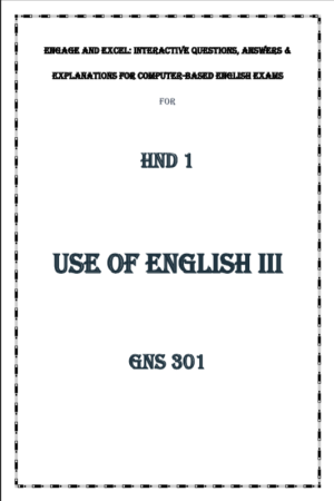 Cover of Computer Based English Exams HNDI